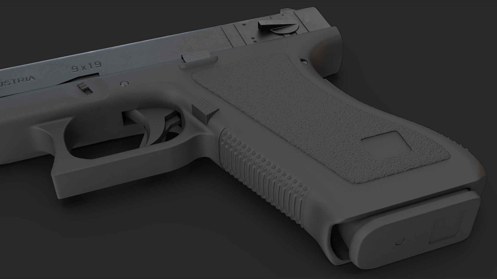 3D model Semiautomatic Pistol