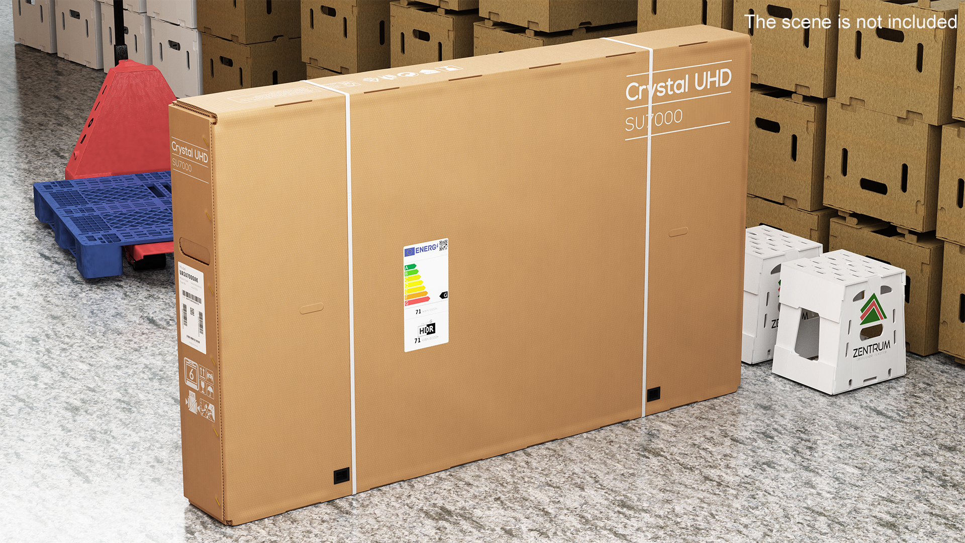 3D 85 Inch TV Moving Carton Box model