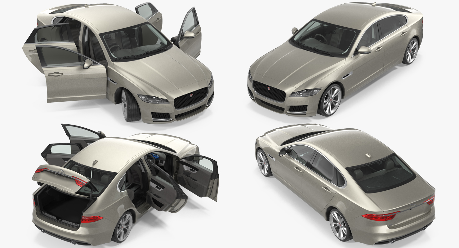 3D model Jaguar XF Simple Interior