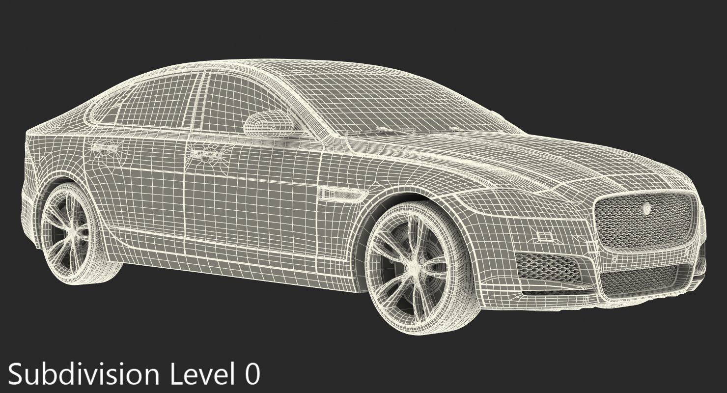 3D model Jaguar XF Simple Interior