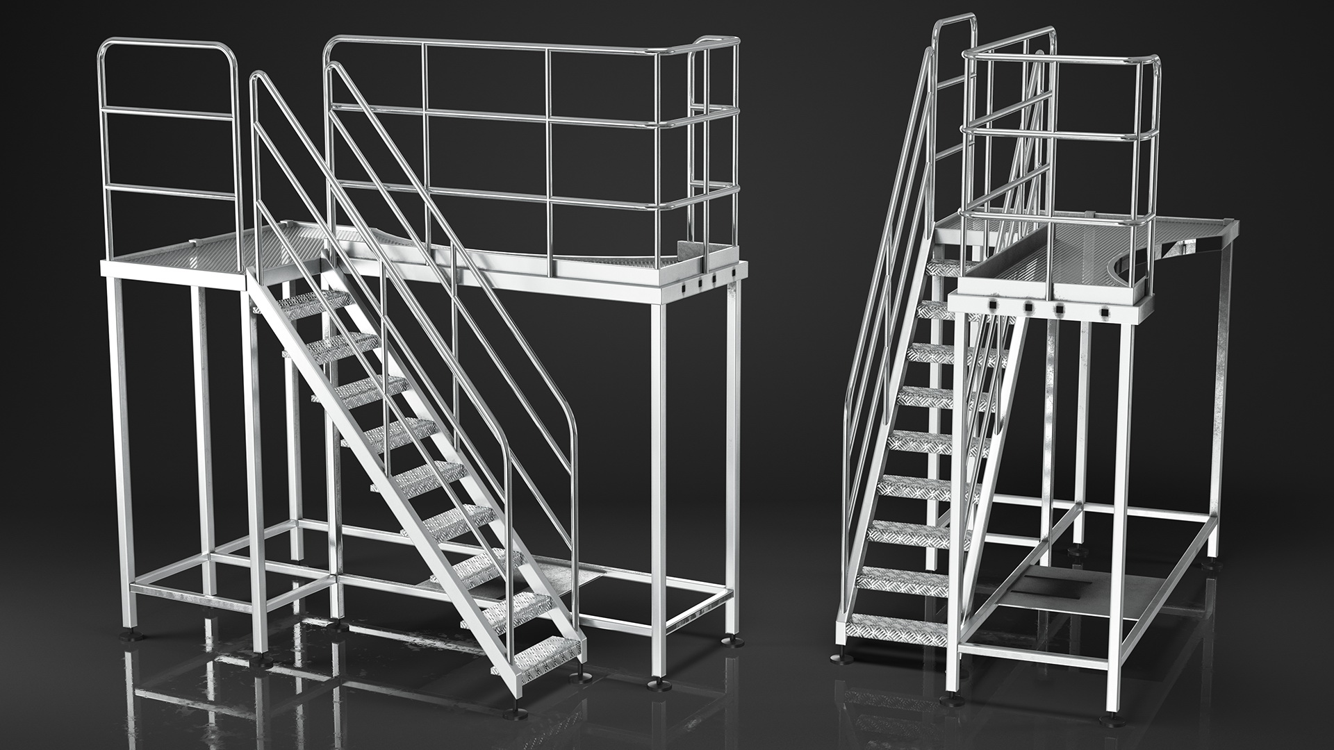 3D Rooftop Access Platform model