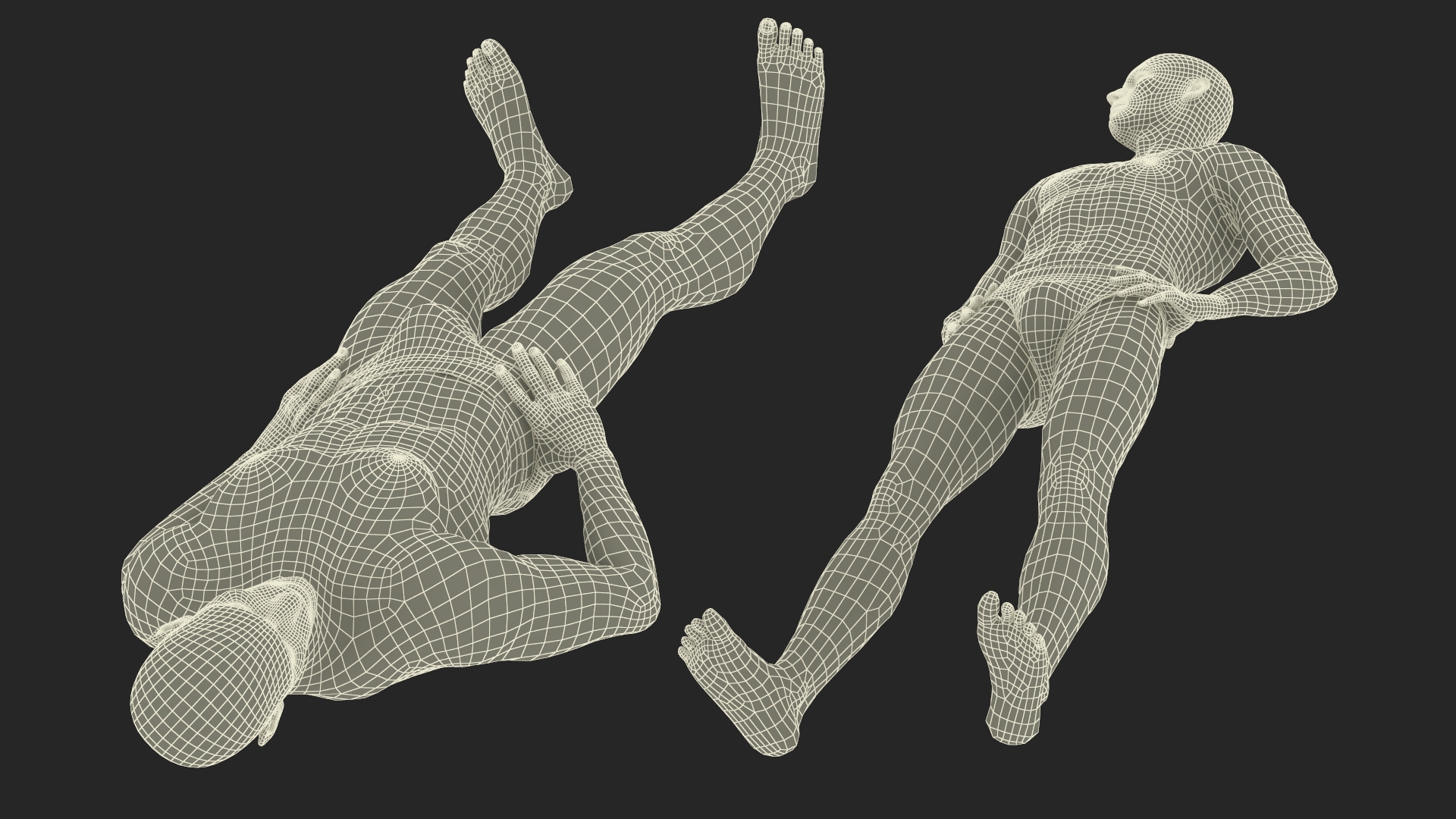 3D Athletic Man Figure Posing