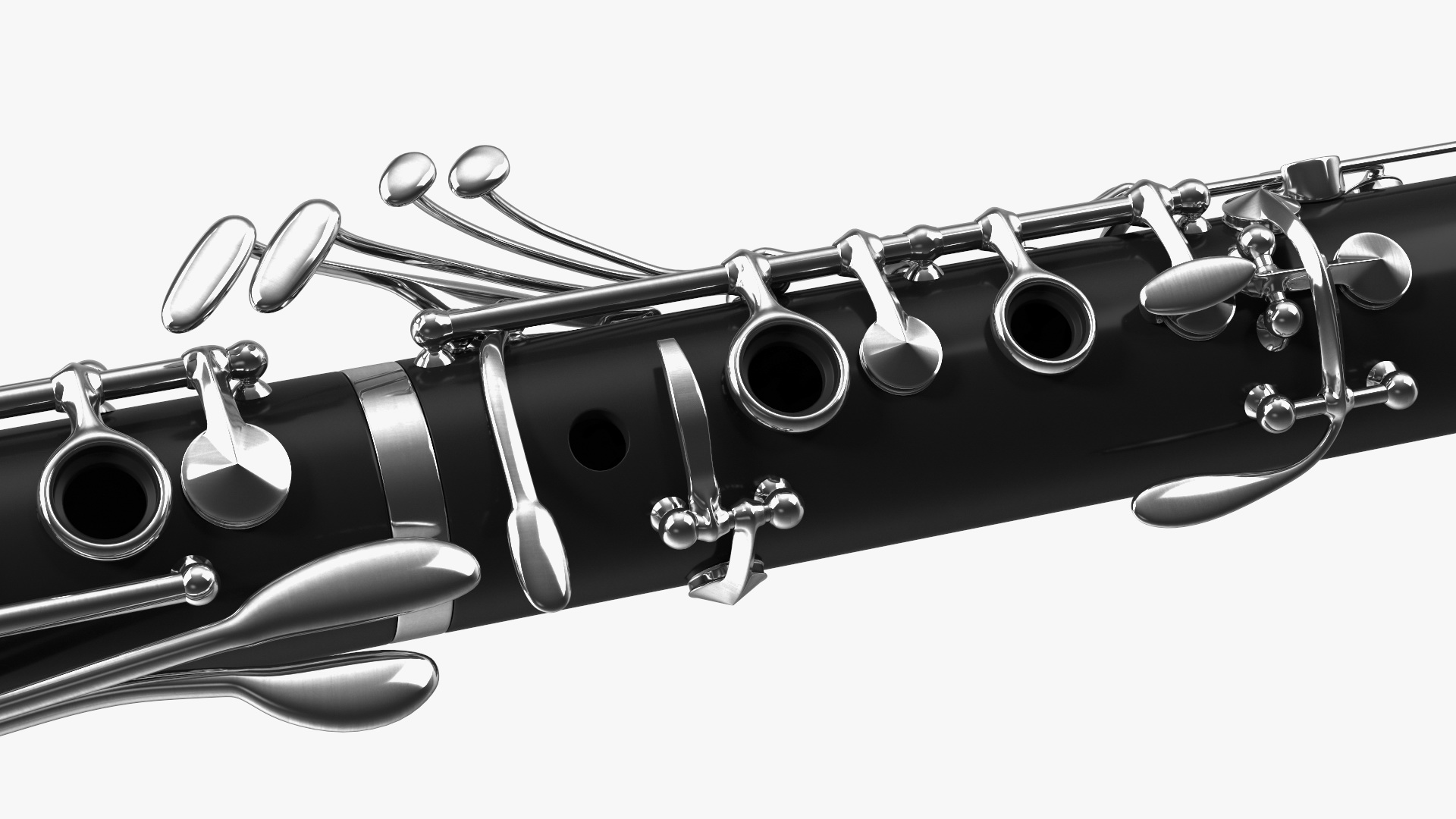 3D model Clarinet With Silver Keys