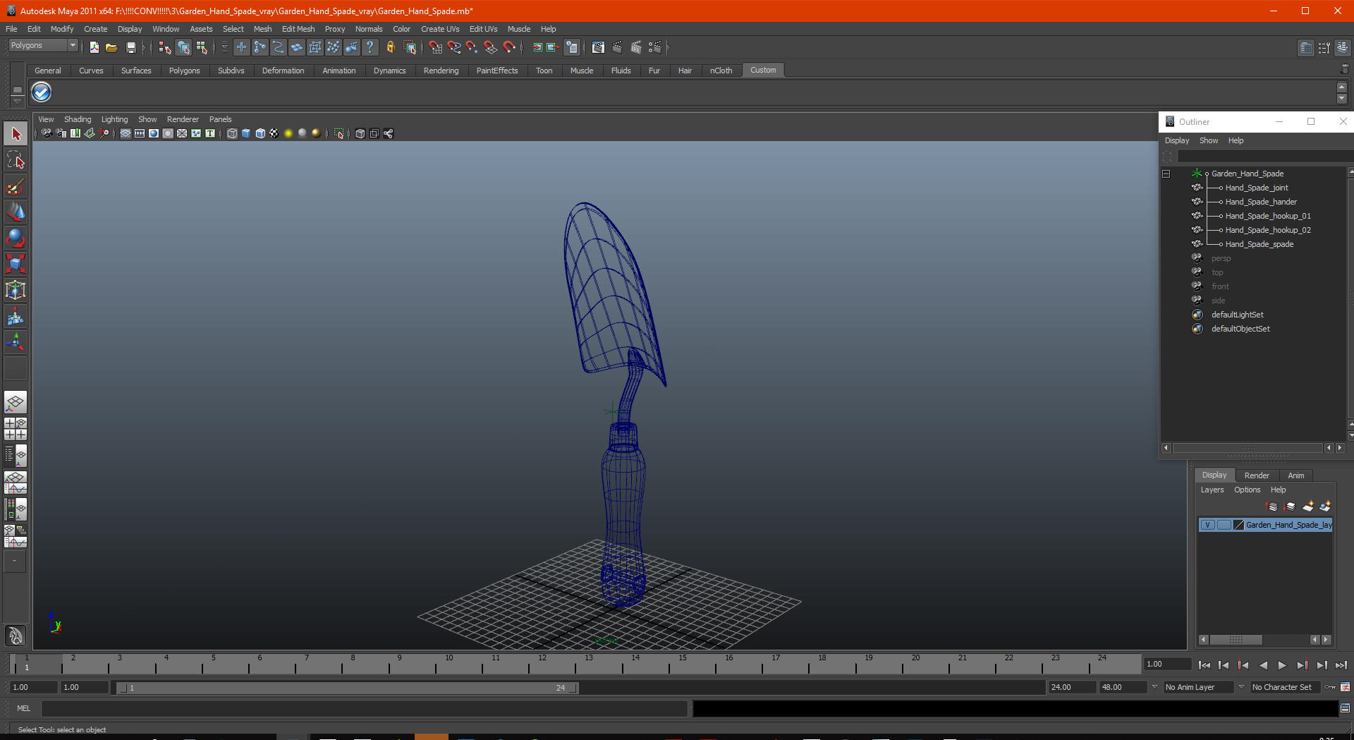 Garden Hand Spade 3D