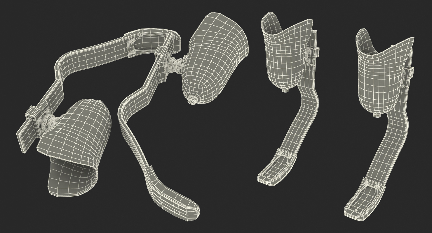 Below Knee Leg Sport Prosthetics 3D