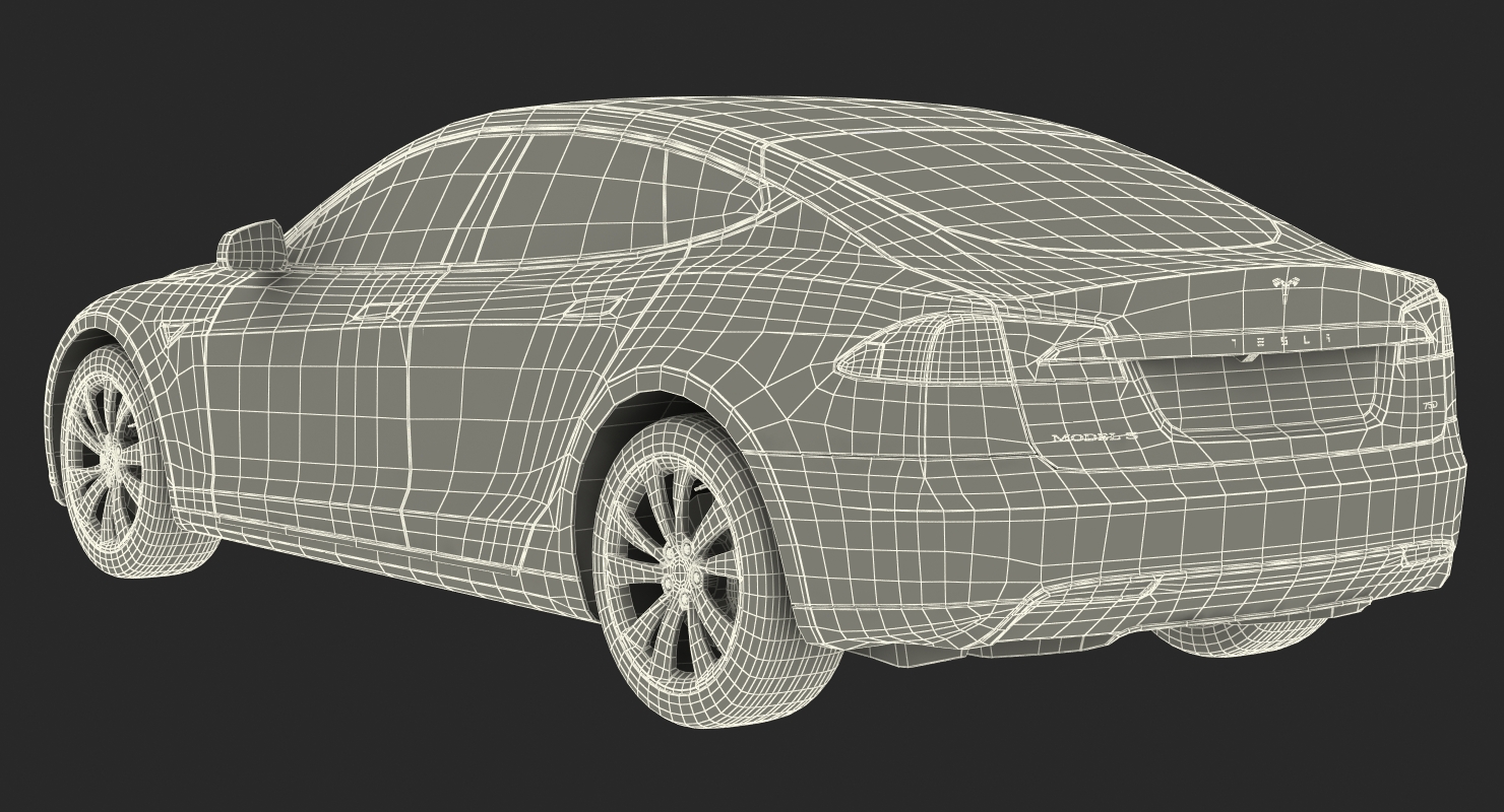 Tesla Model S 75D 2015 3D