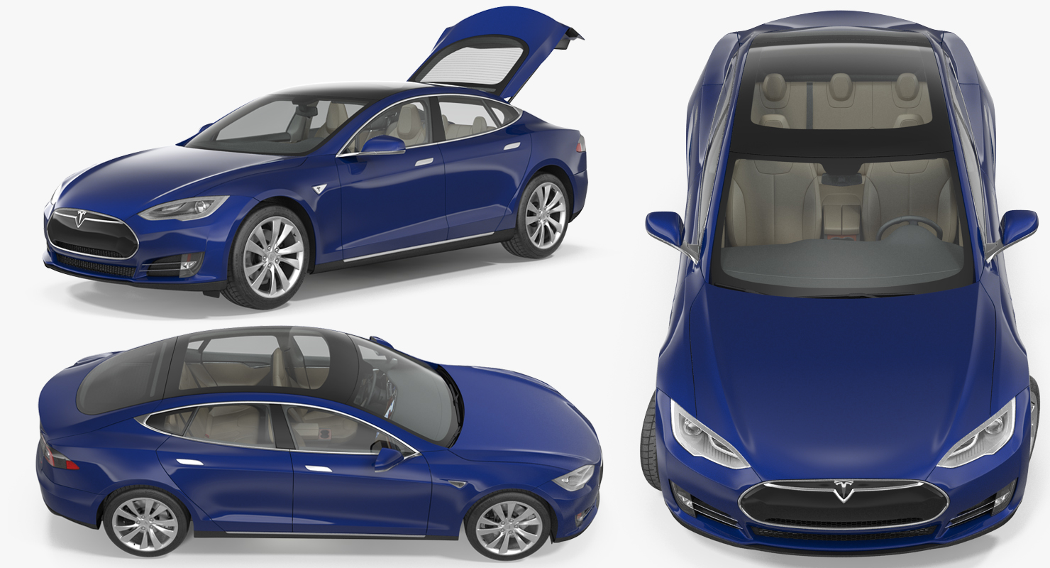 Tesla Model S 75D 2015 3D