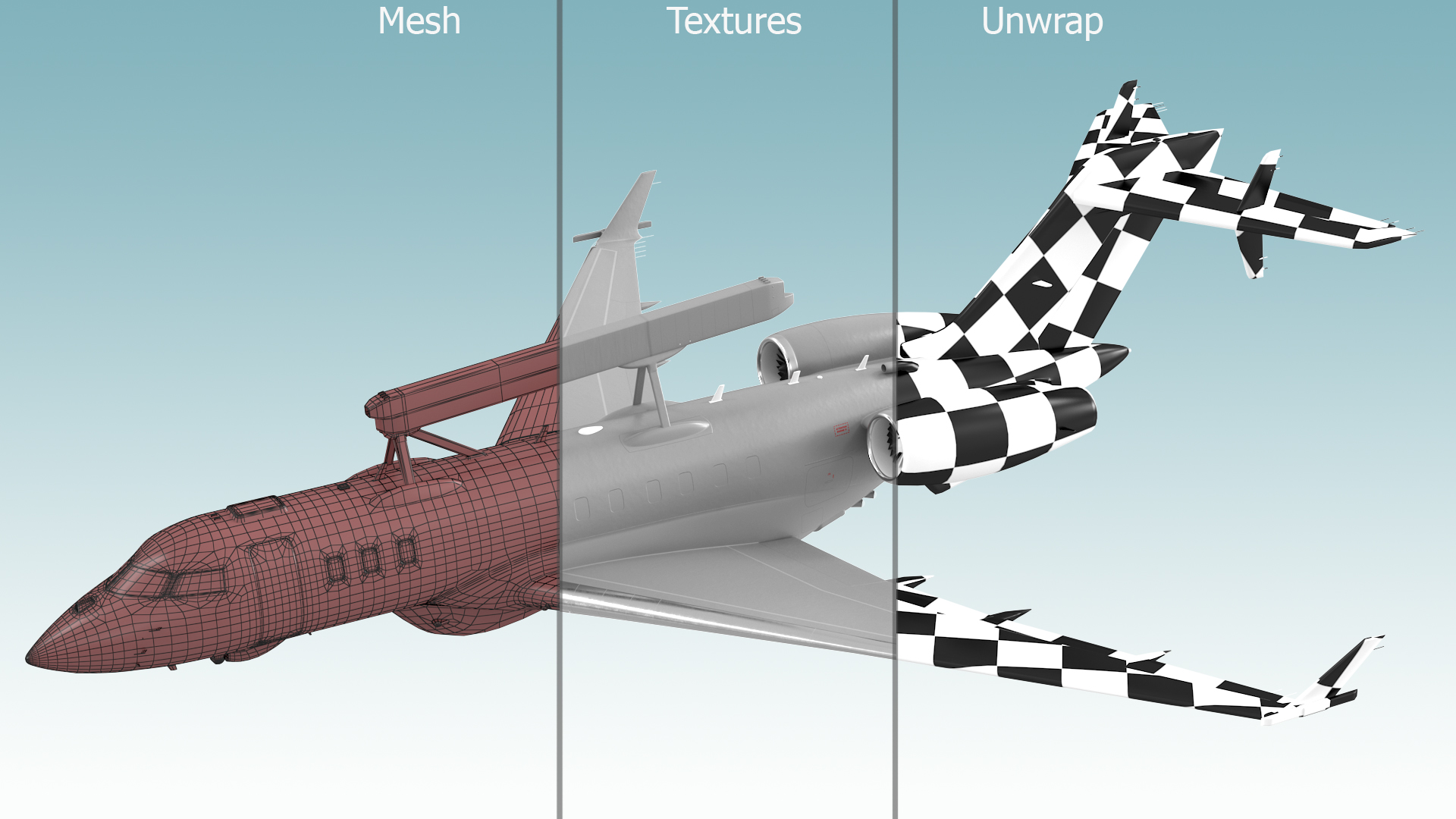 3D Multi Role AEW&C SE-RMY in Flight model