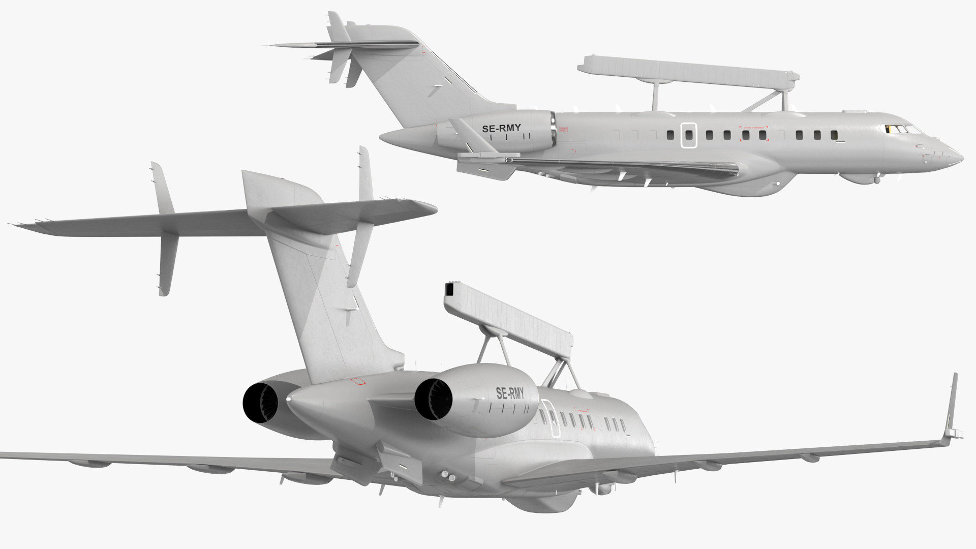 3D Multi Role AEW&C SE-RMY in Flight model