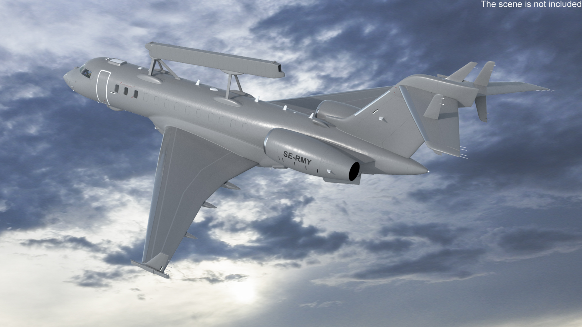 3D Multi Role AEW&C SE-RMY in Flight model