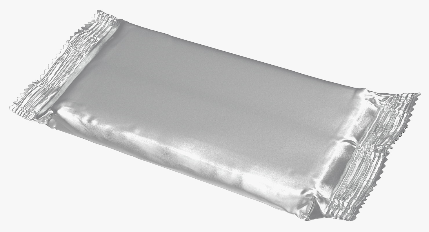 3D Wide Foil Chocolate Bar model