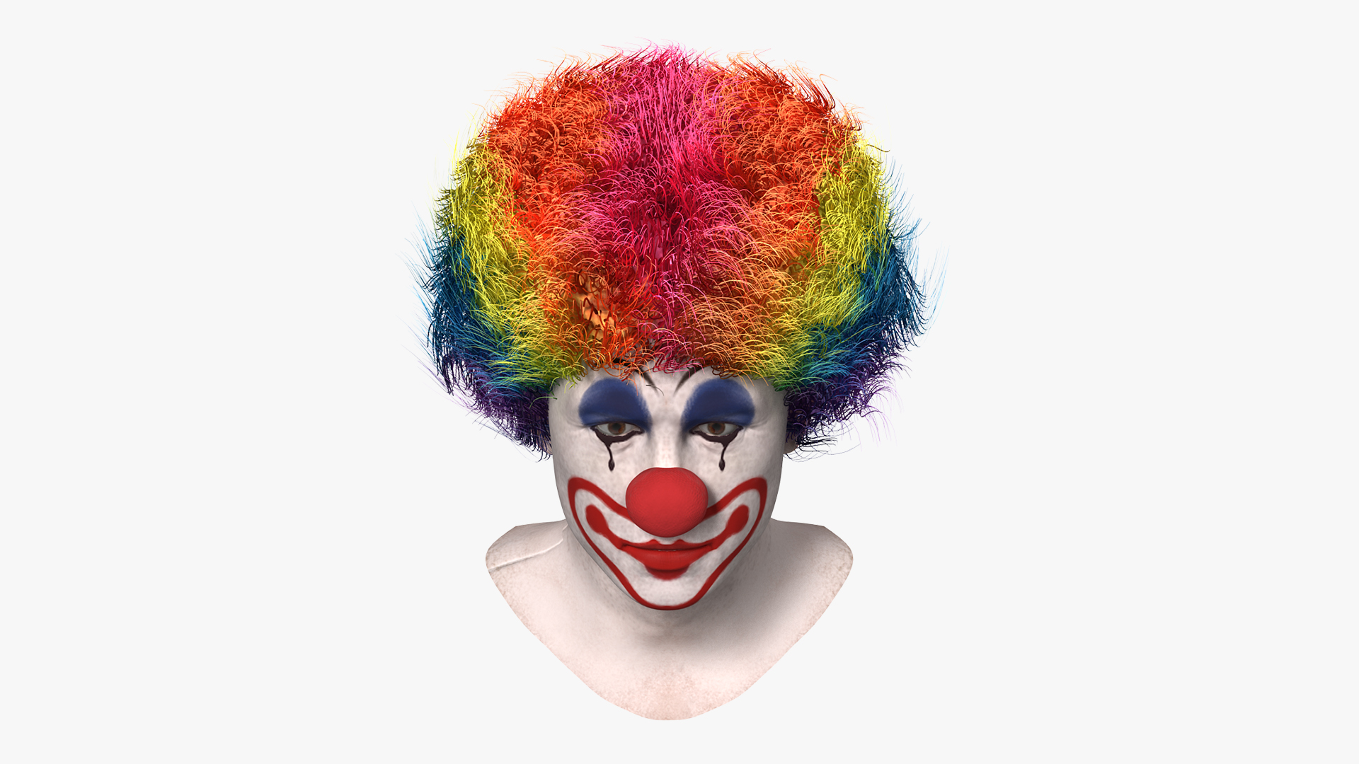 3D model Adult Clown Head Fur