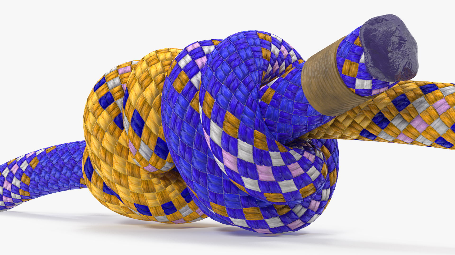 Double Fishermans Bend Knot Rope 3D