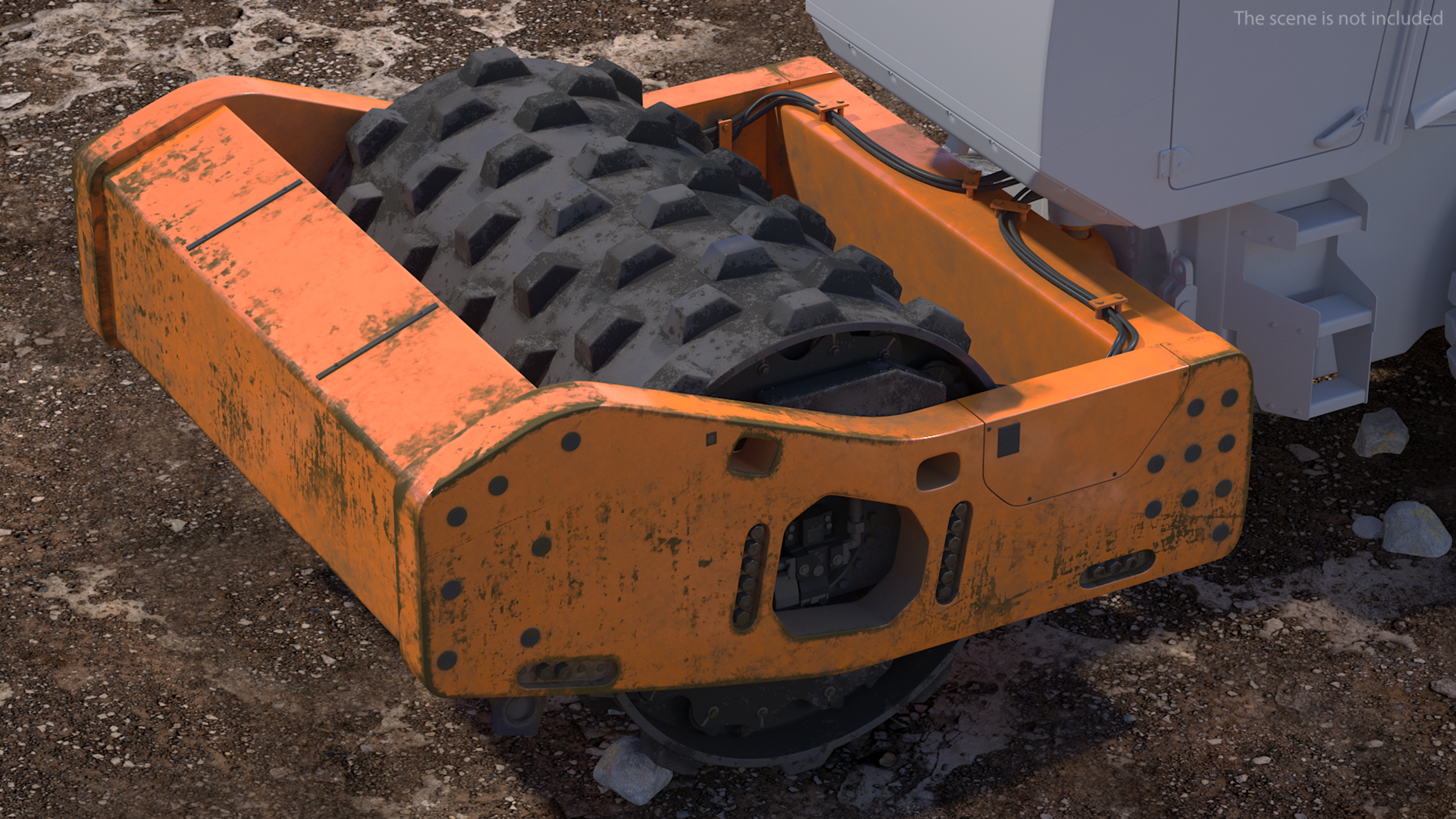 3D Soil Roller Barrel model