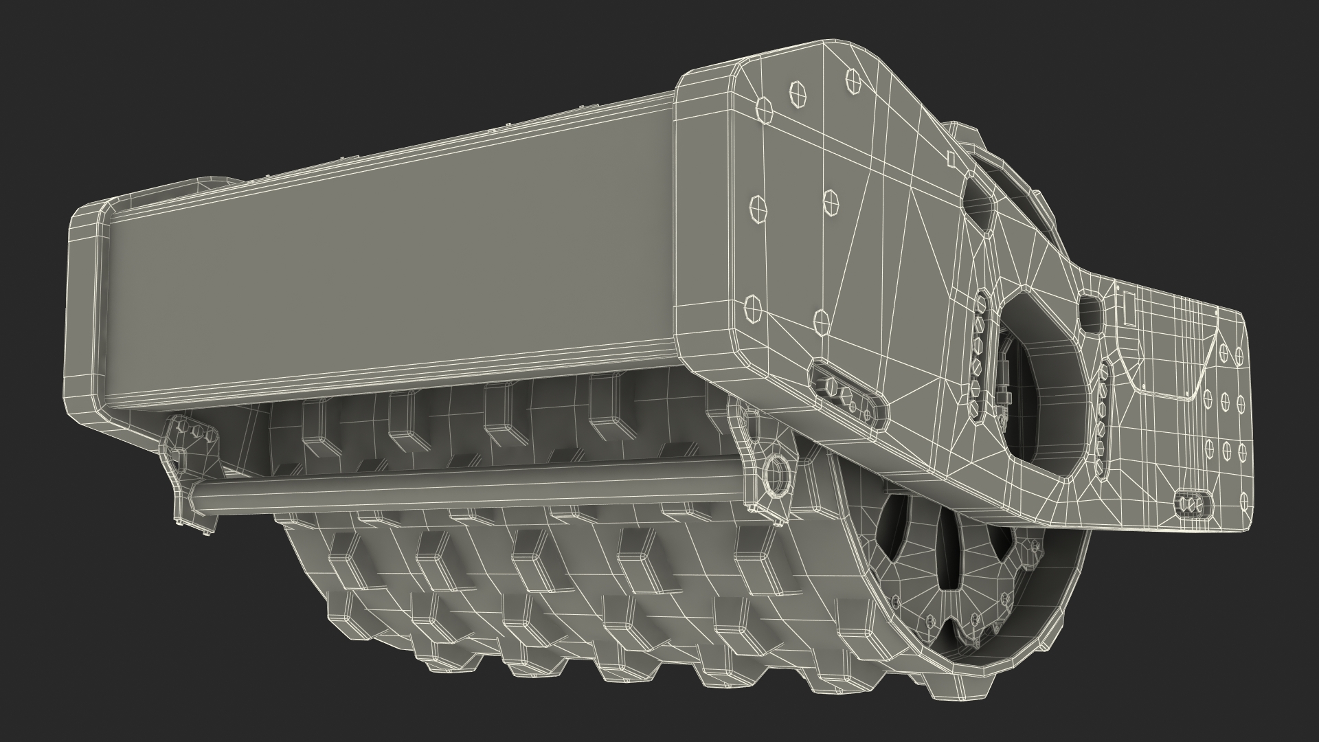 3D Soil Roller Barrel model