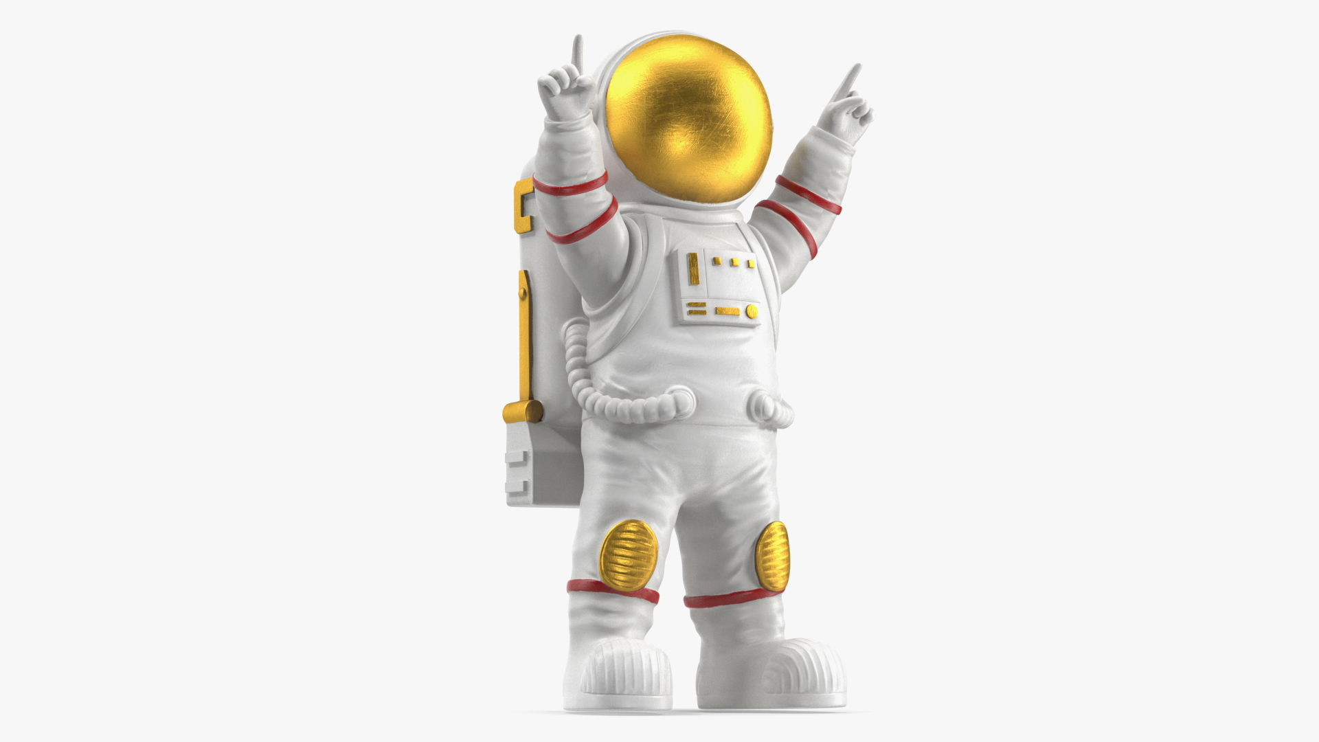 3D model Astronaut Toy Character White Rigged for Cinema 4D