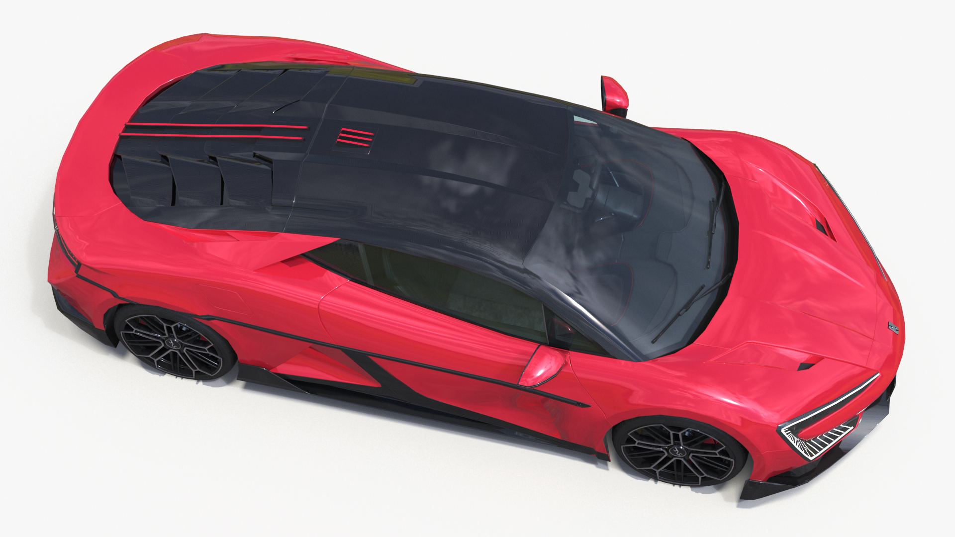 Supercar BYD Yangwang U9 Red Simplified 3D model