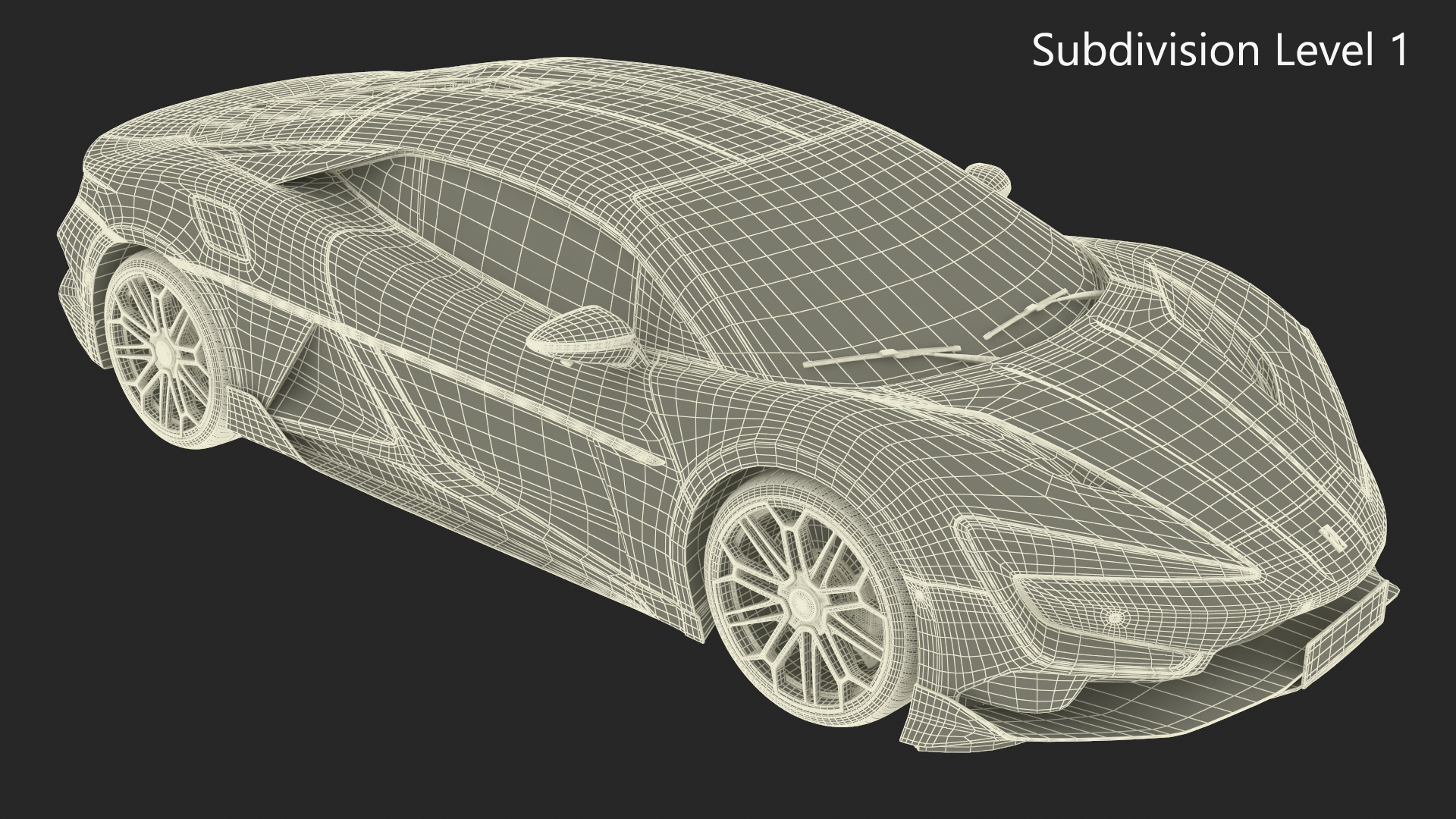 Supercar BYD Yangwang U9 Red Simplified 3D model