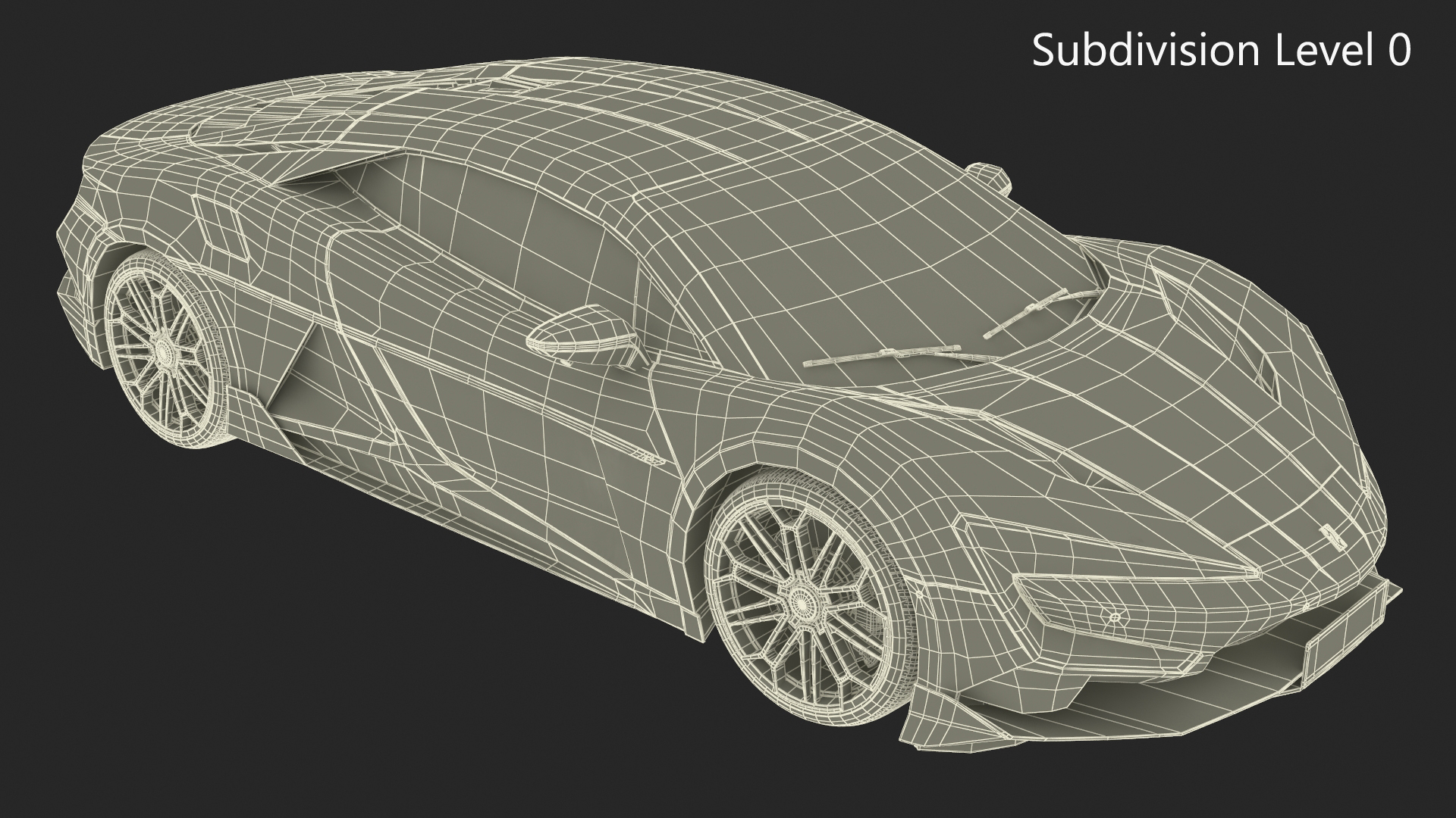 Supercar BYD Yangwang U9 Red Simplified 3D model