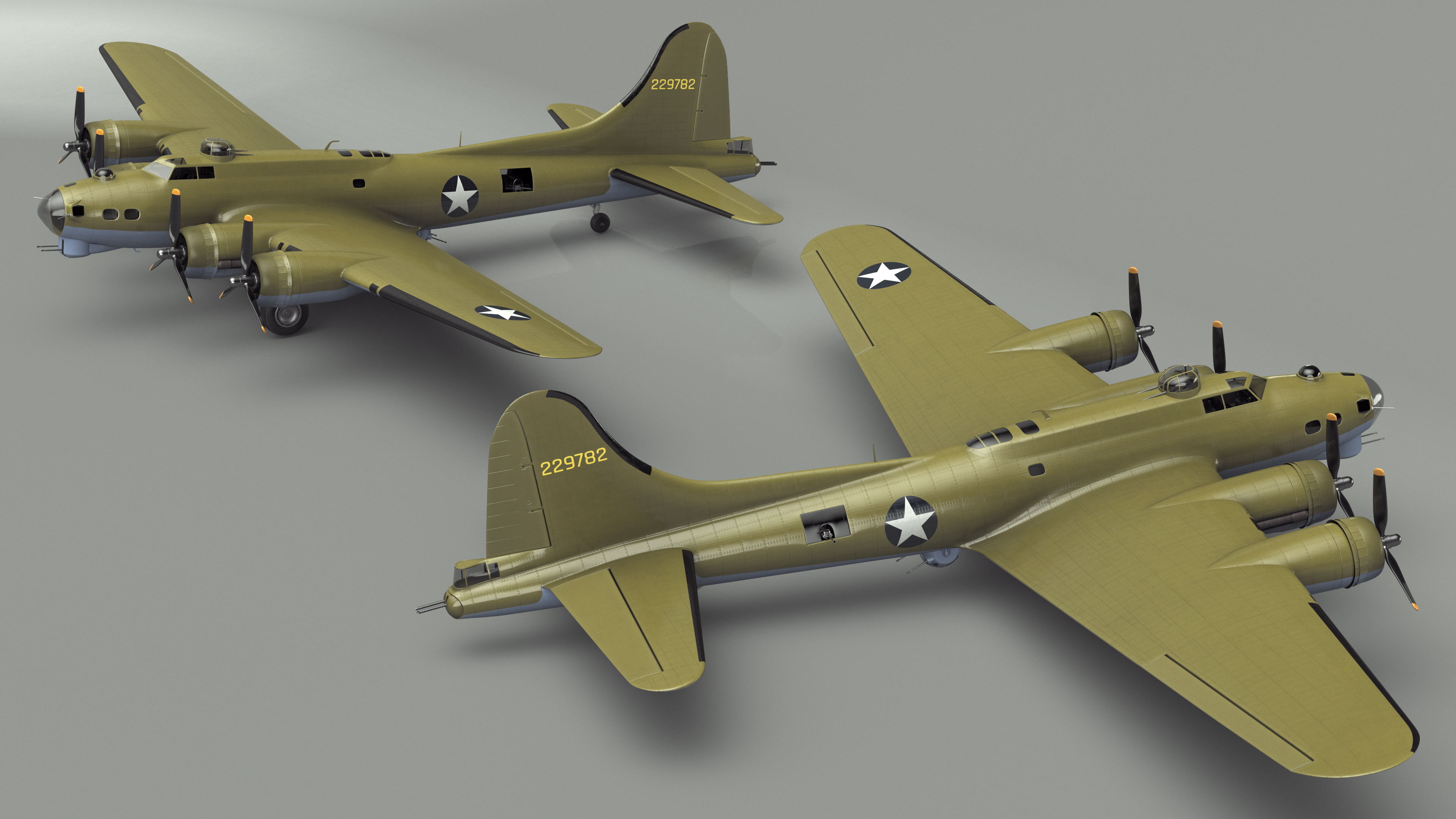 3D Boeing B-17 Bomber model