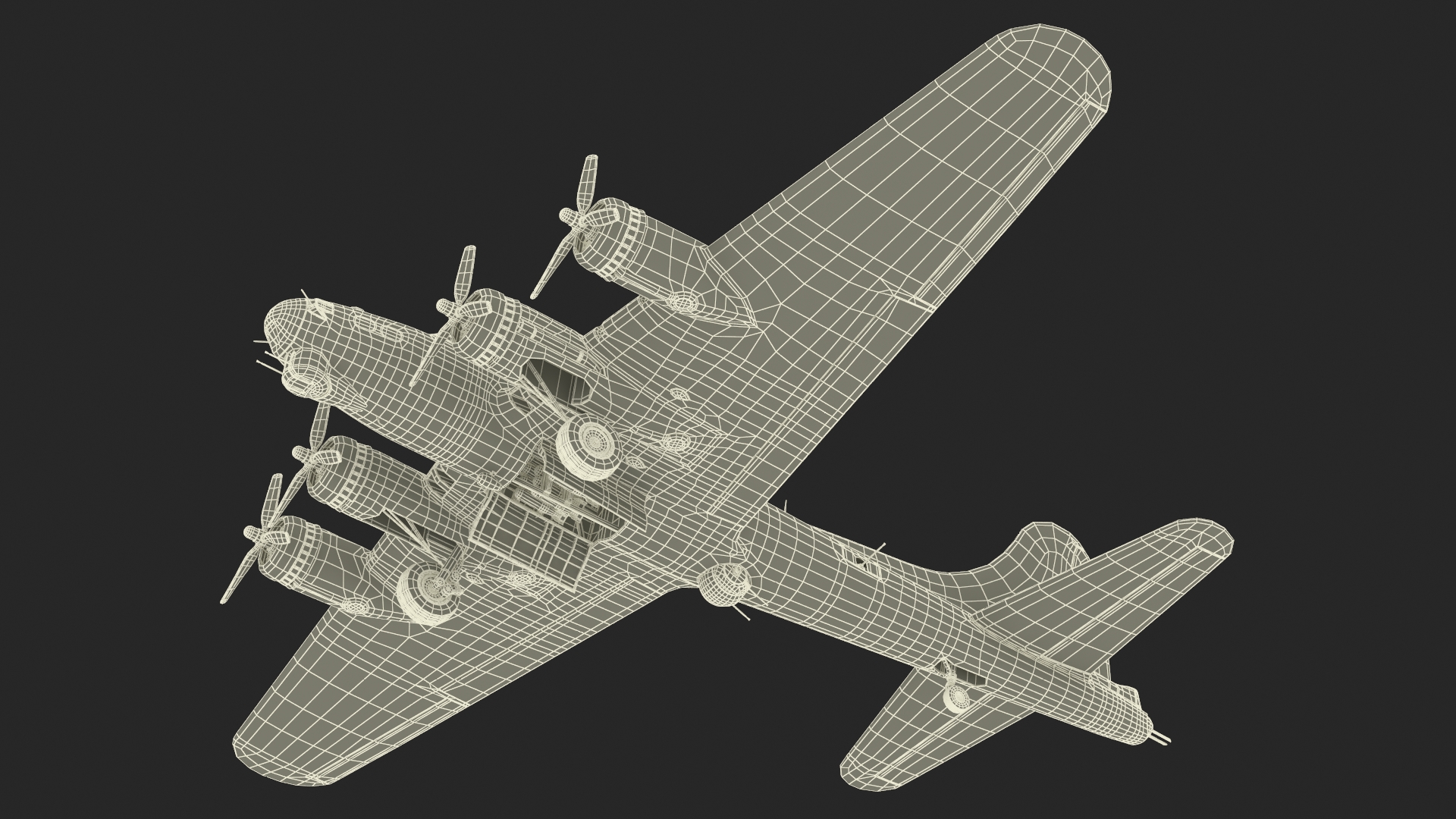 3D Boeing B-17 Bomber model