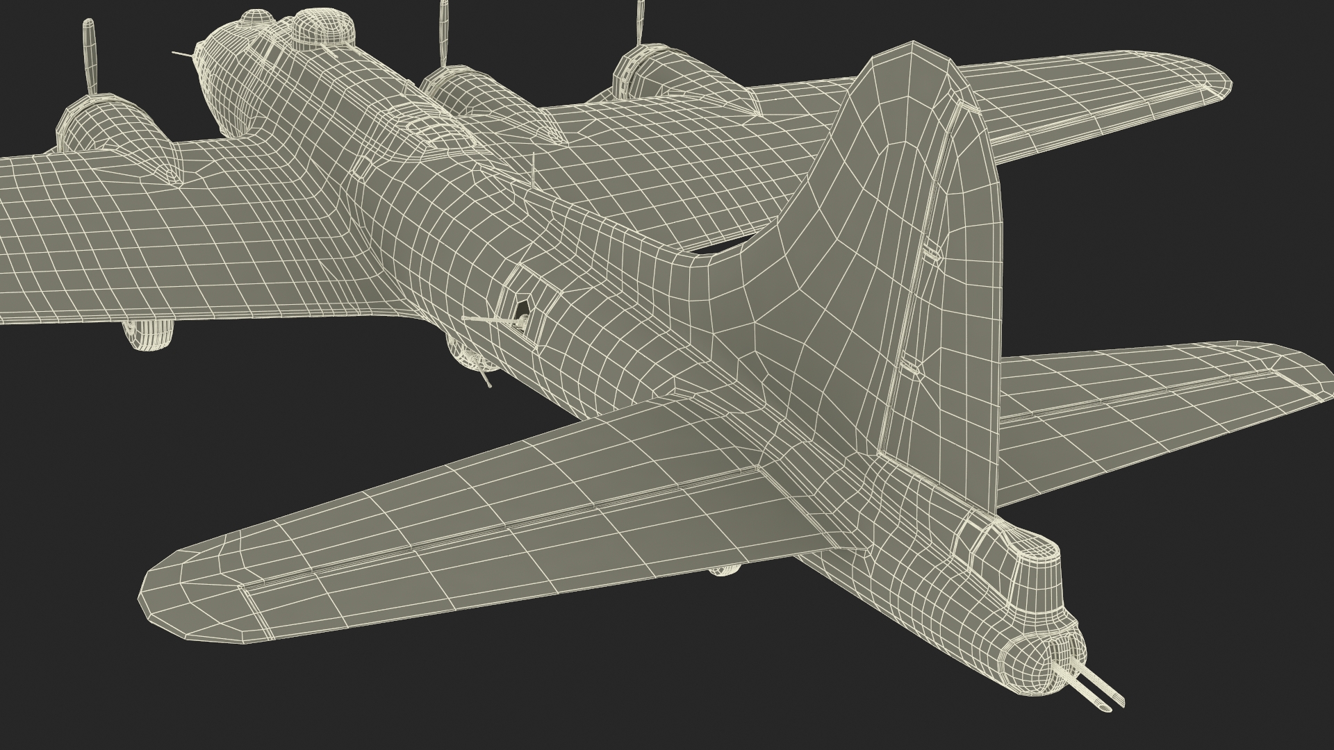 3D Boeing B-17 Bomber model