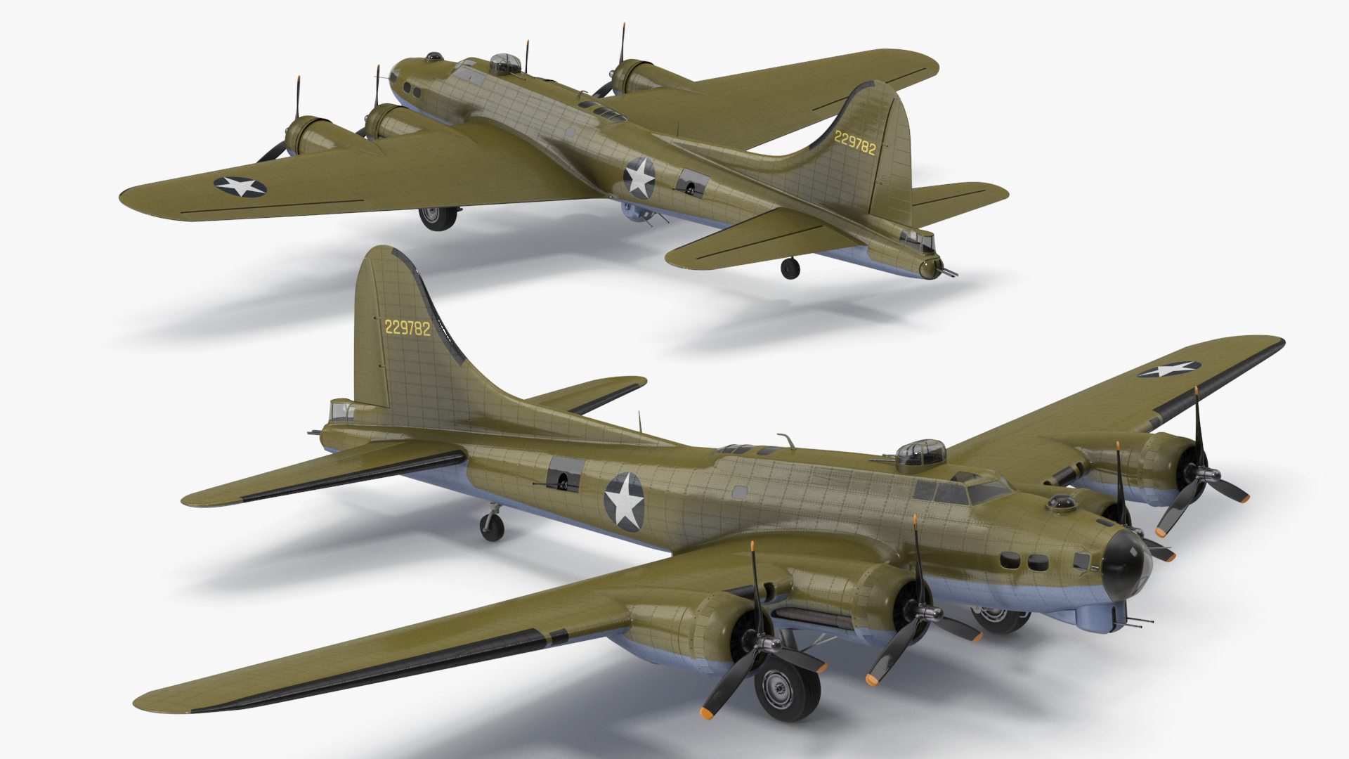 3D Boeing B-17 Bomber model