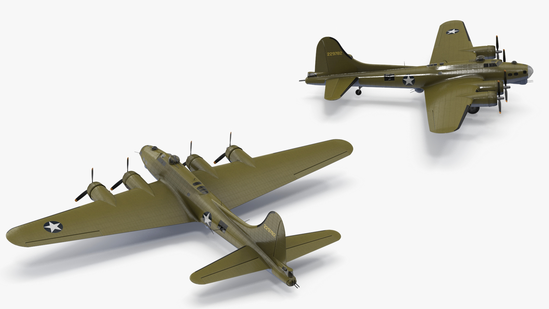 3D Boeing B-17 Bomber model