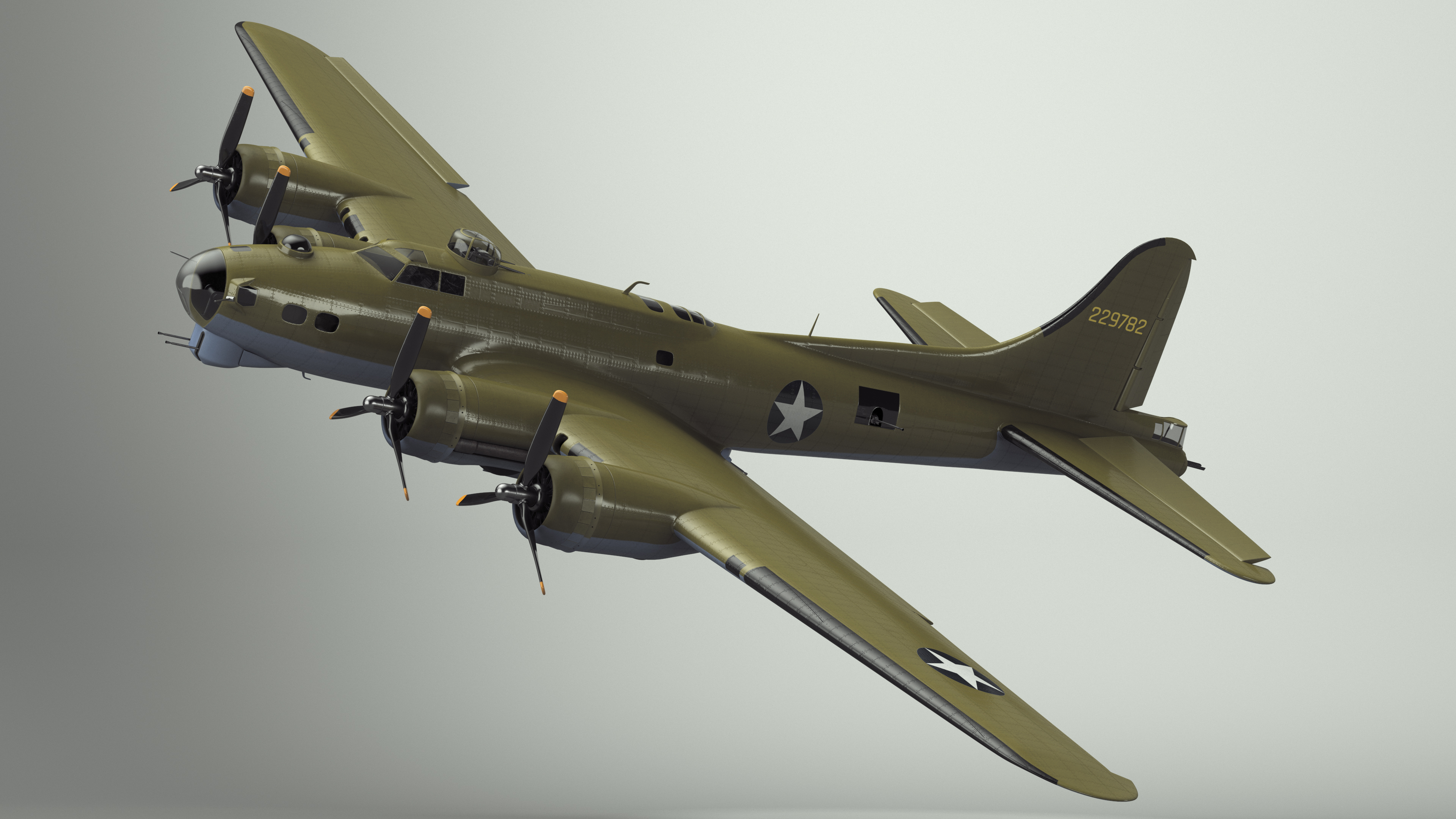 3D Boeing B-17 Bomber model