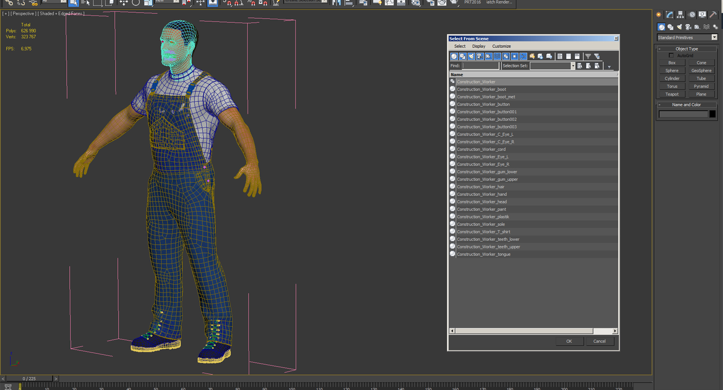 3D Worker Wearing Boiler Suit