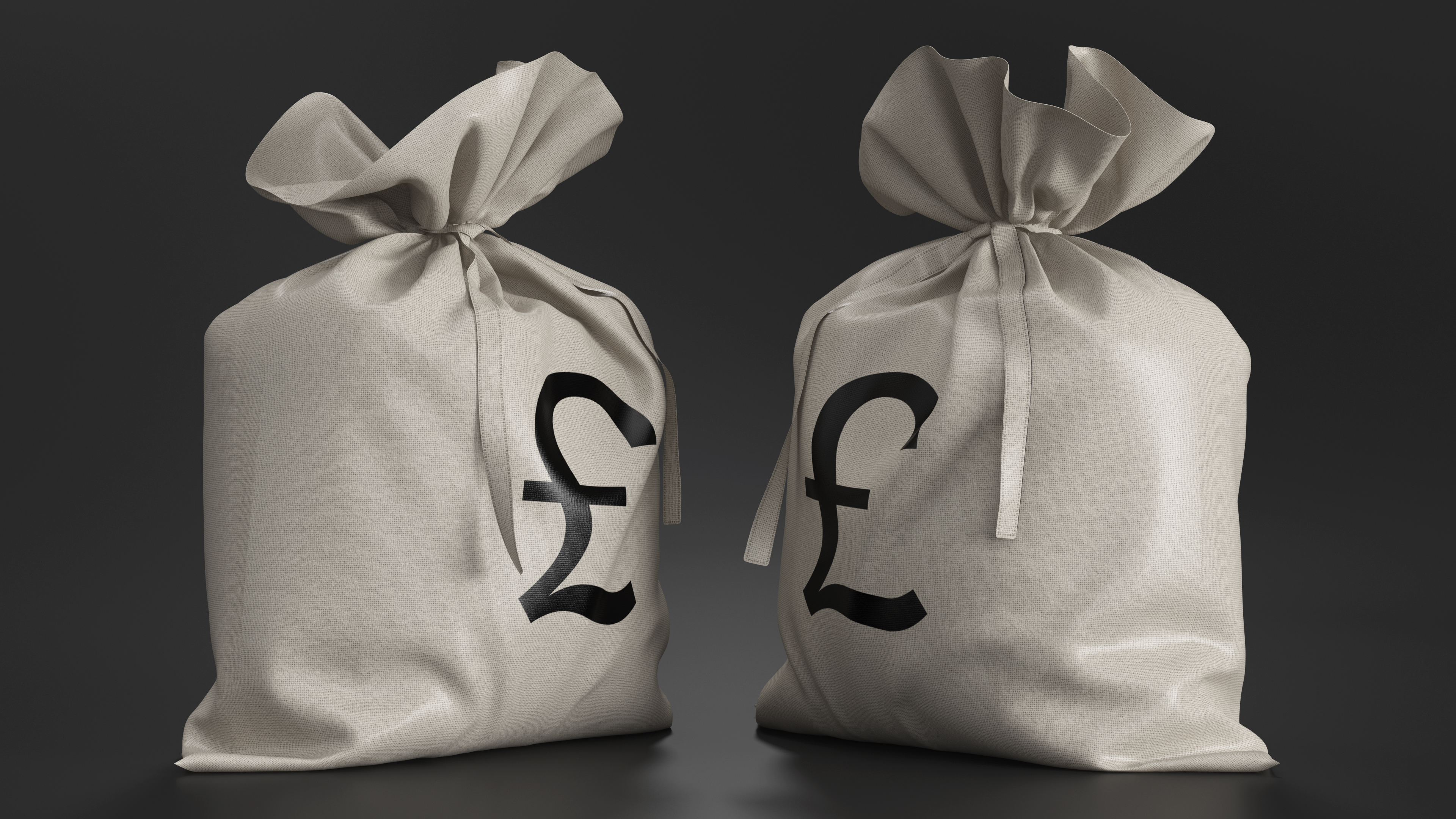 3D model Money Bag with Pound Sign