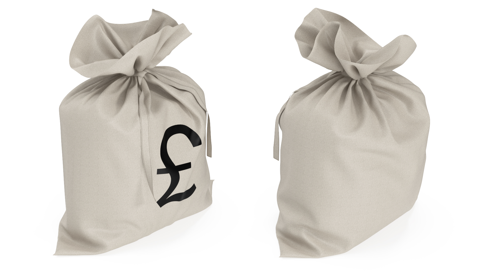 3D model Money Bag with Pound Sign