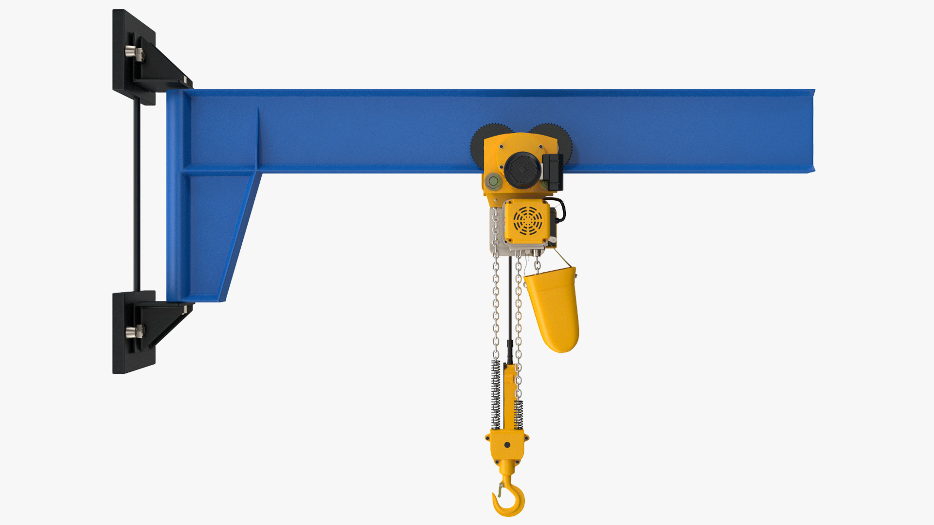 Beam Trolley Mounted Electric Chain Hoist 1T 3D model