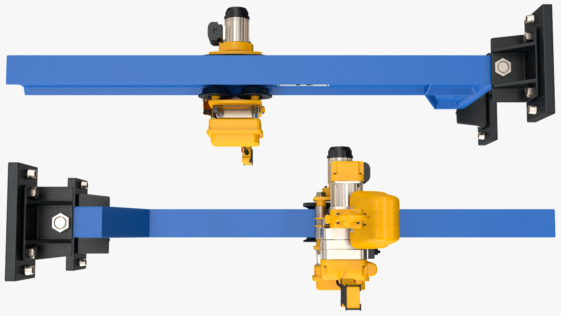 Beam Trolley Mounted Electric Chain Hoist 1T 3D model