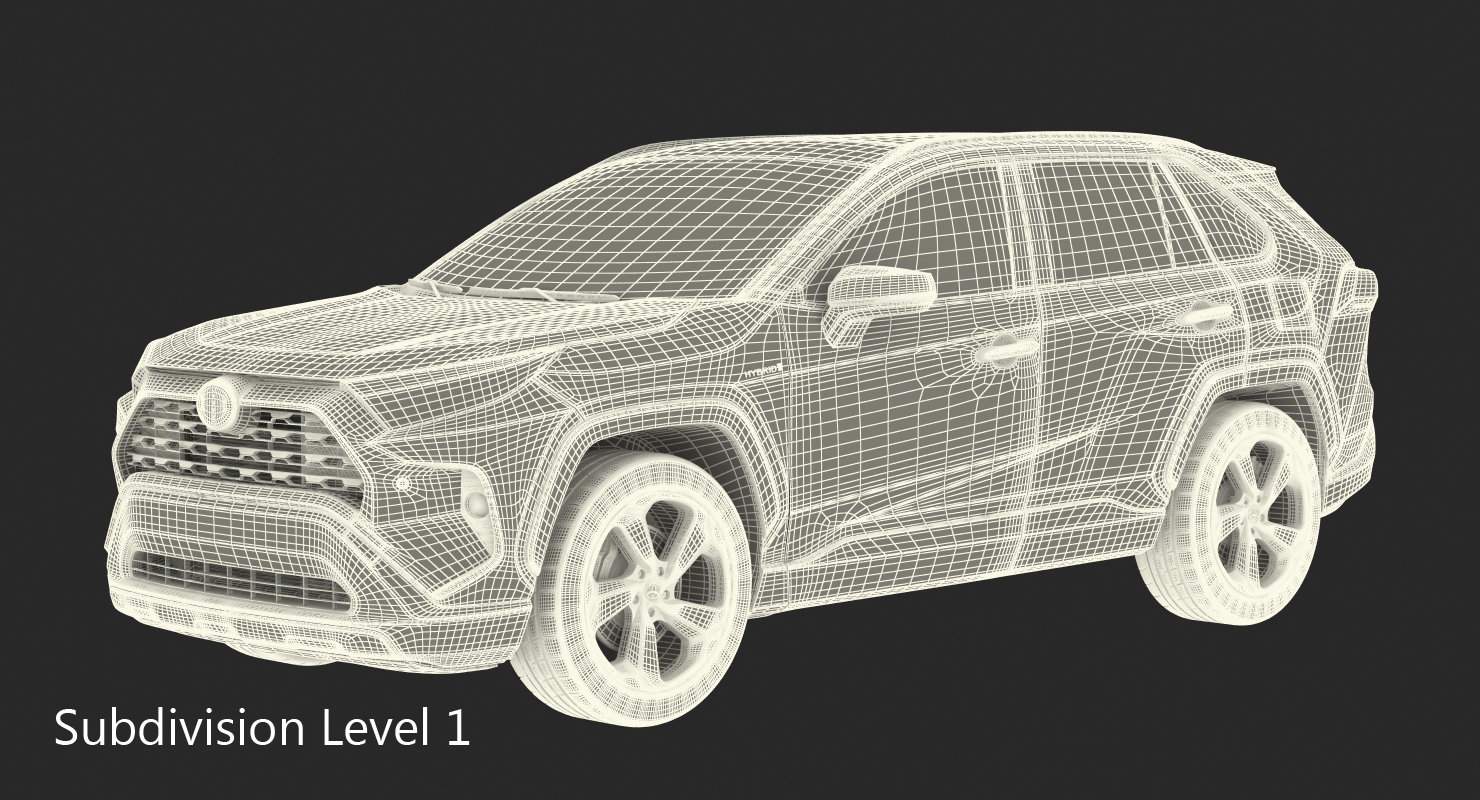 3D Toyota RAV4 Hybrid 2019 model