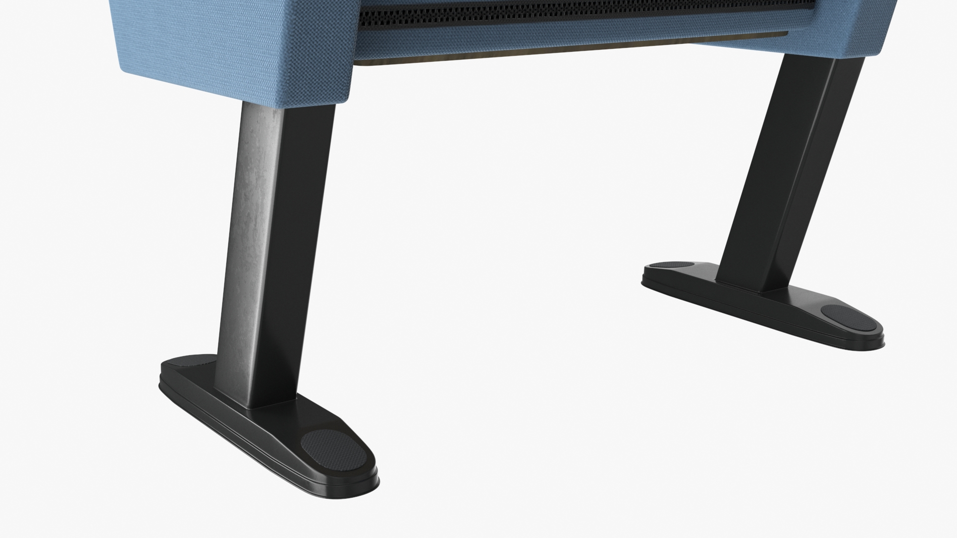 Folding Auditorium Chair Blue 3D model