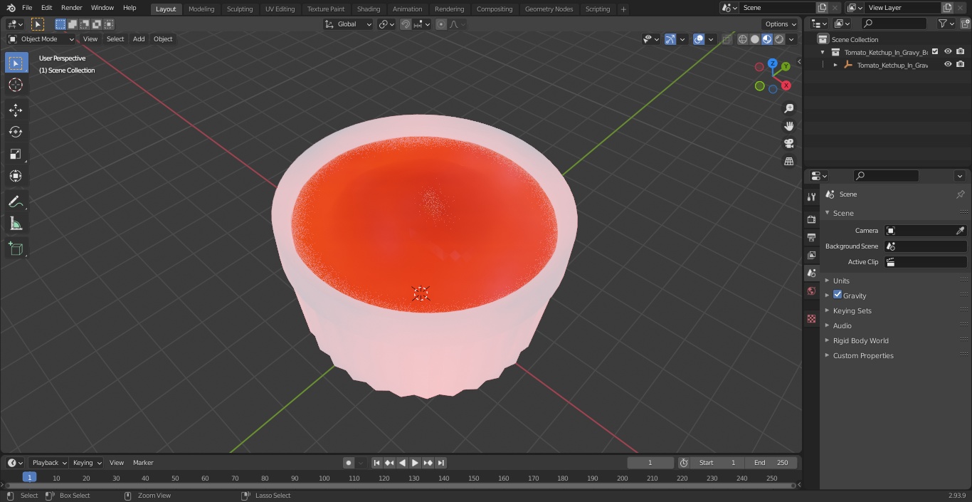 3D Tomato Ketchup In Gravy Boat model