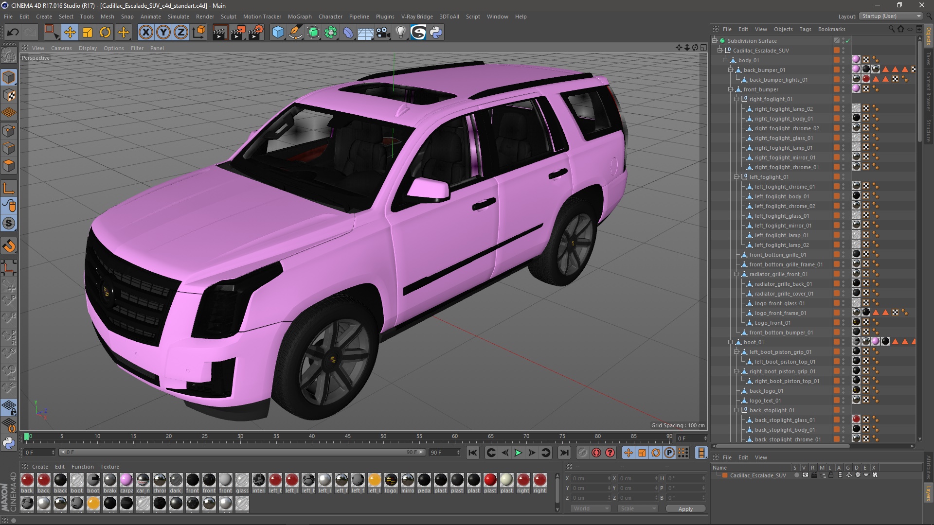 3D Cadillac Escalade SUV