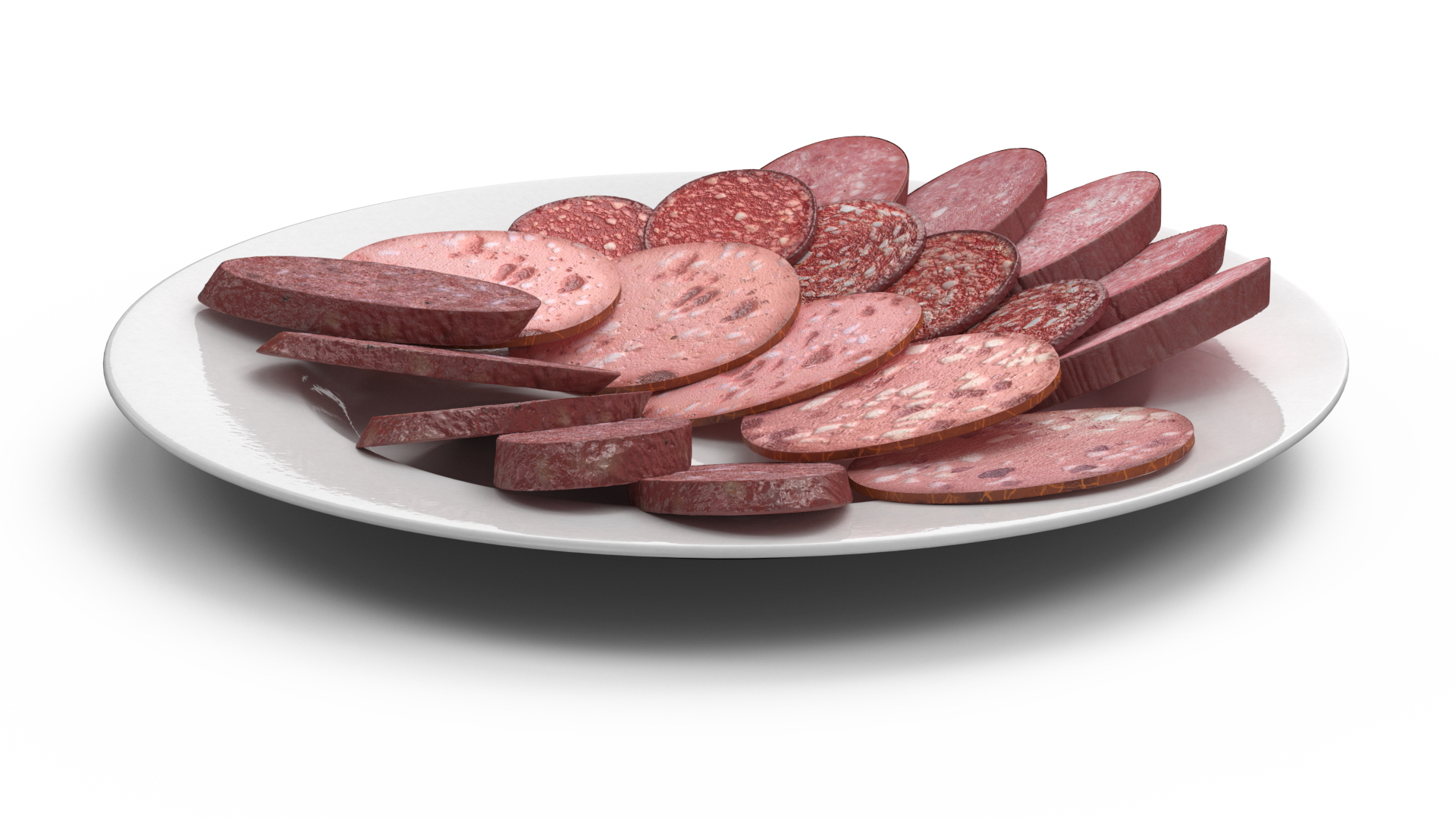 Assorted Deli Meats Platter 3D