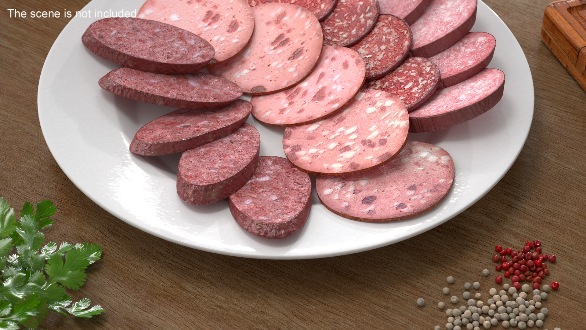 Assorted Deli Meats Platter 3D