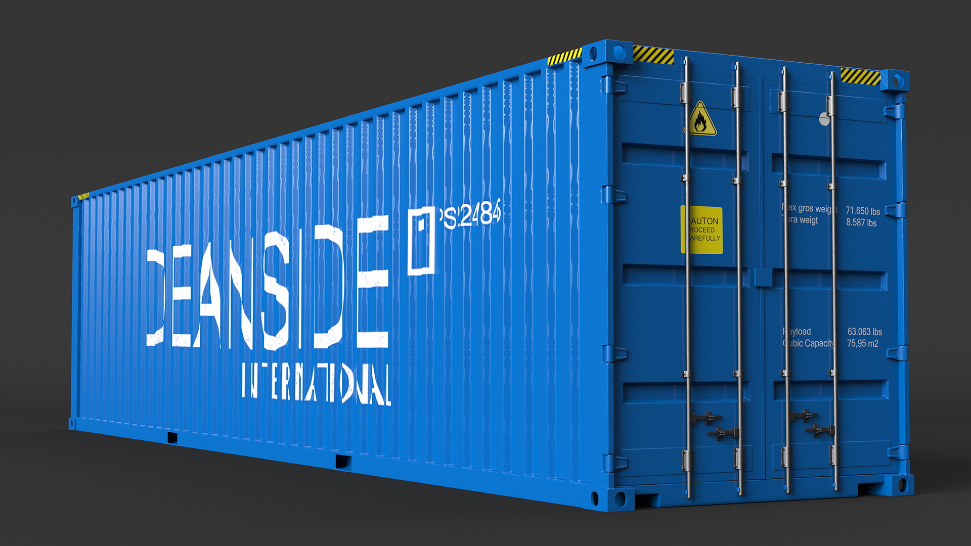 3D 40 Foot Shipping Container