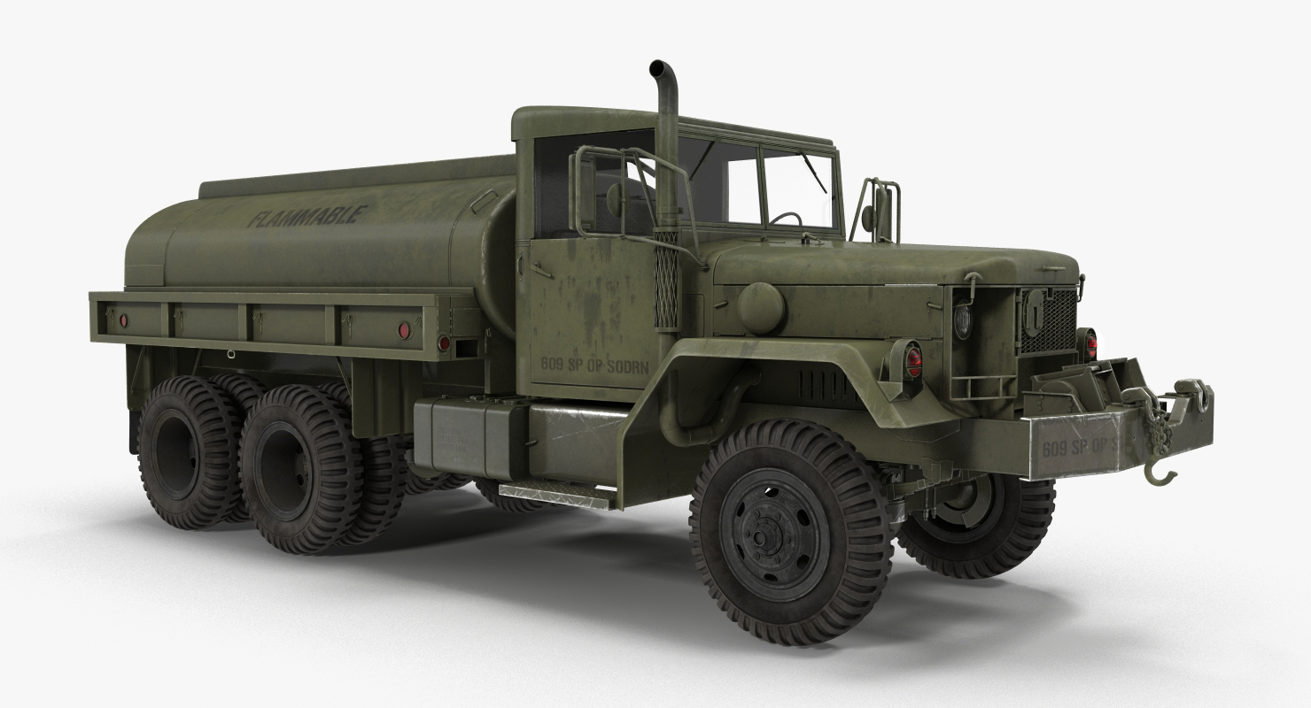 US Army Fuel Tank Truck m49 3D