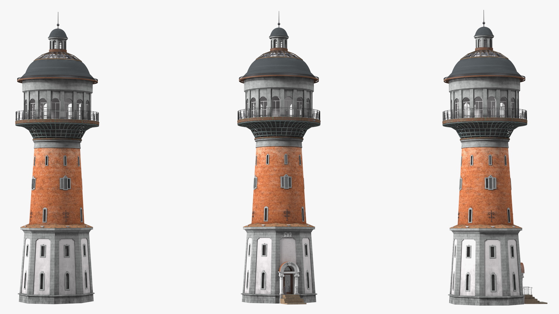 Old German Water Tower 3D