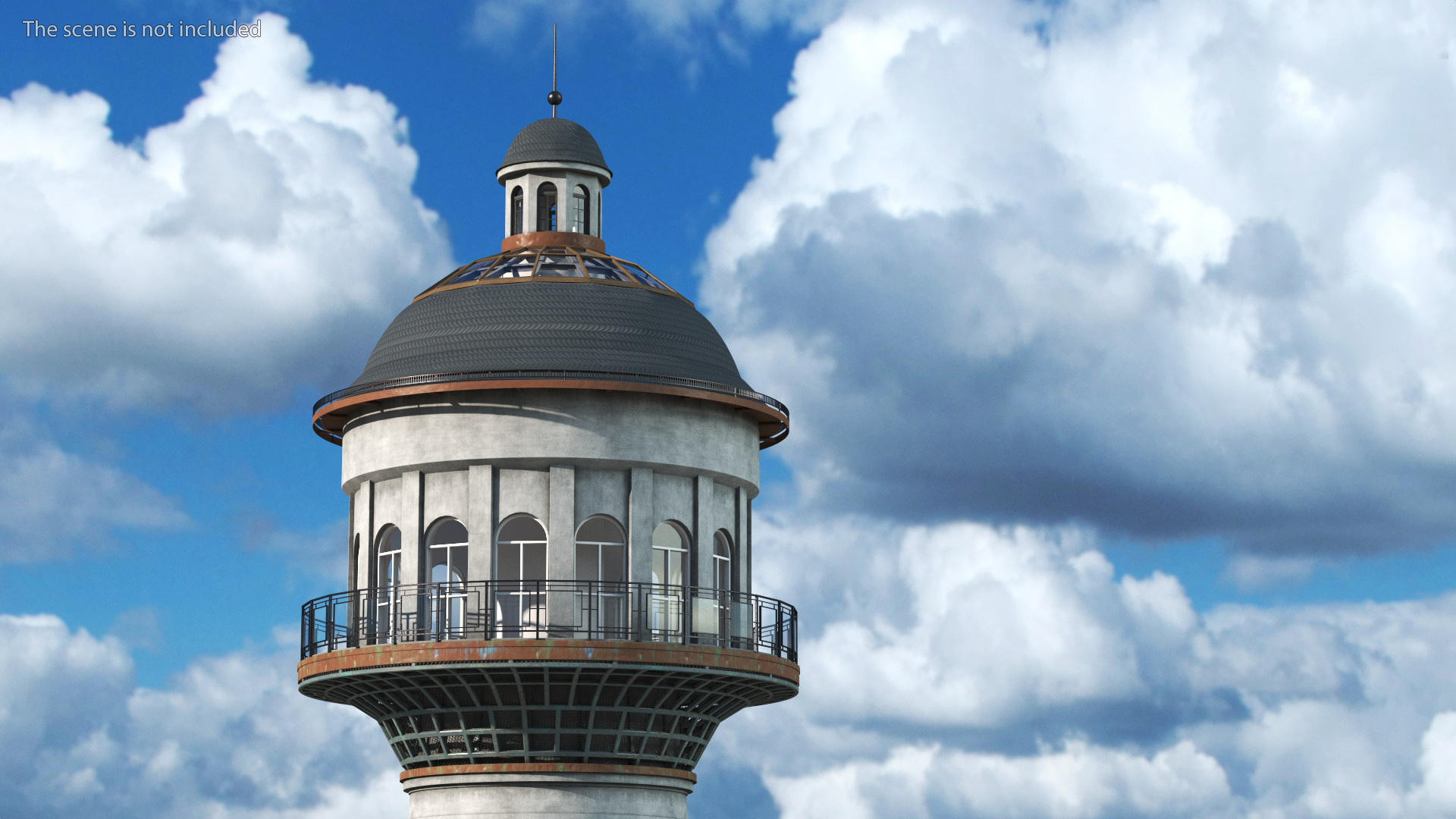 Old German Water Tower 3D