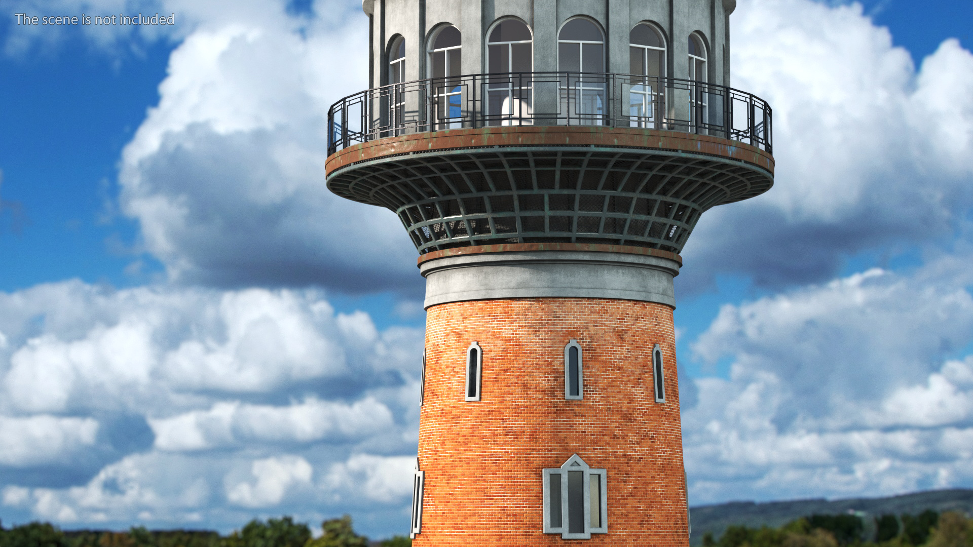 Old German Water Tower 3D