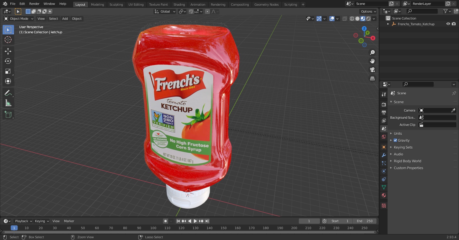 Frenchs Tomato Ketchup 3D