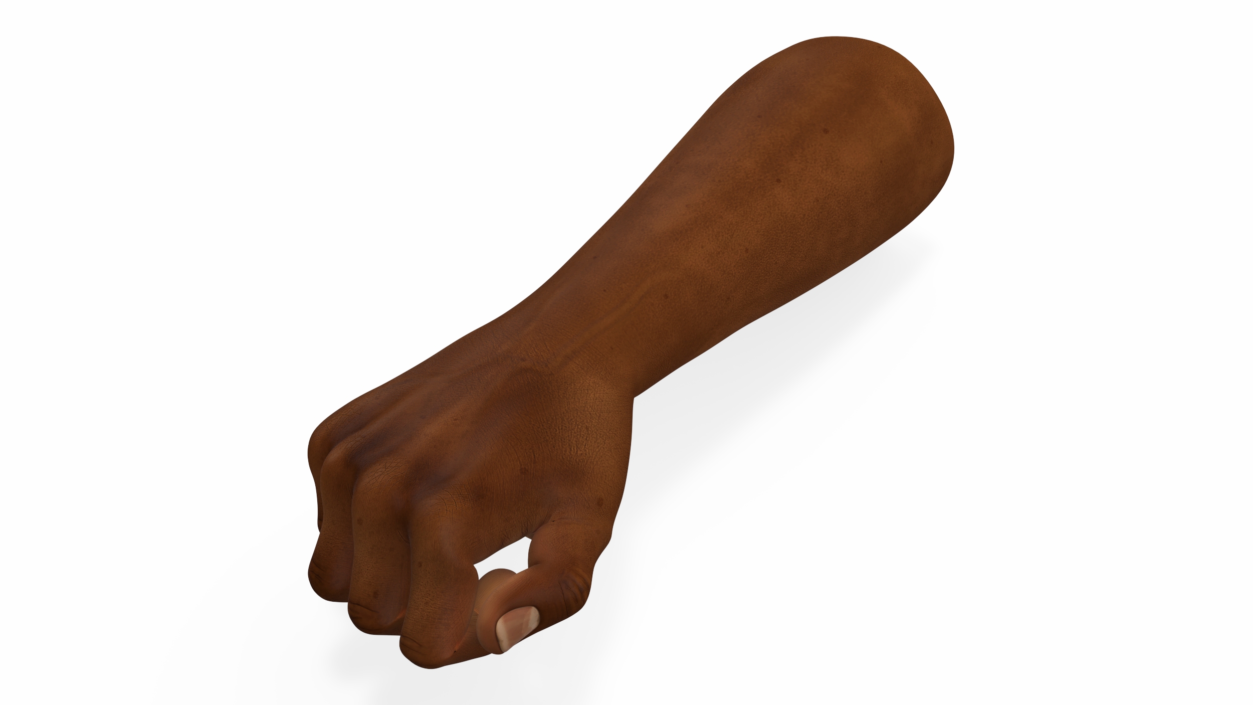 3D Dark Skinned Man Fist