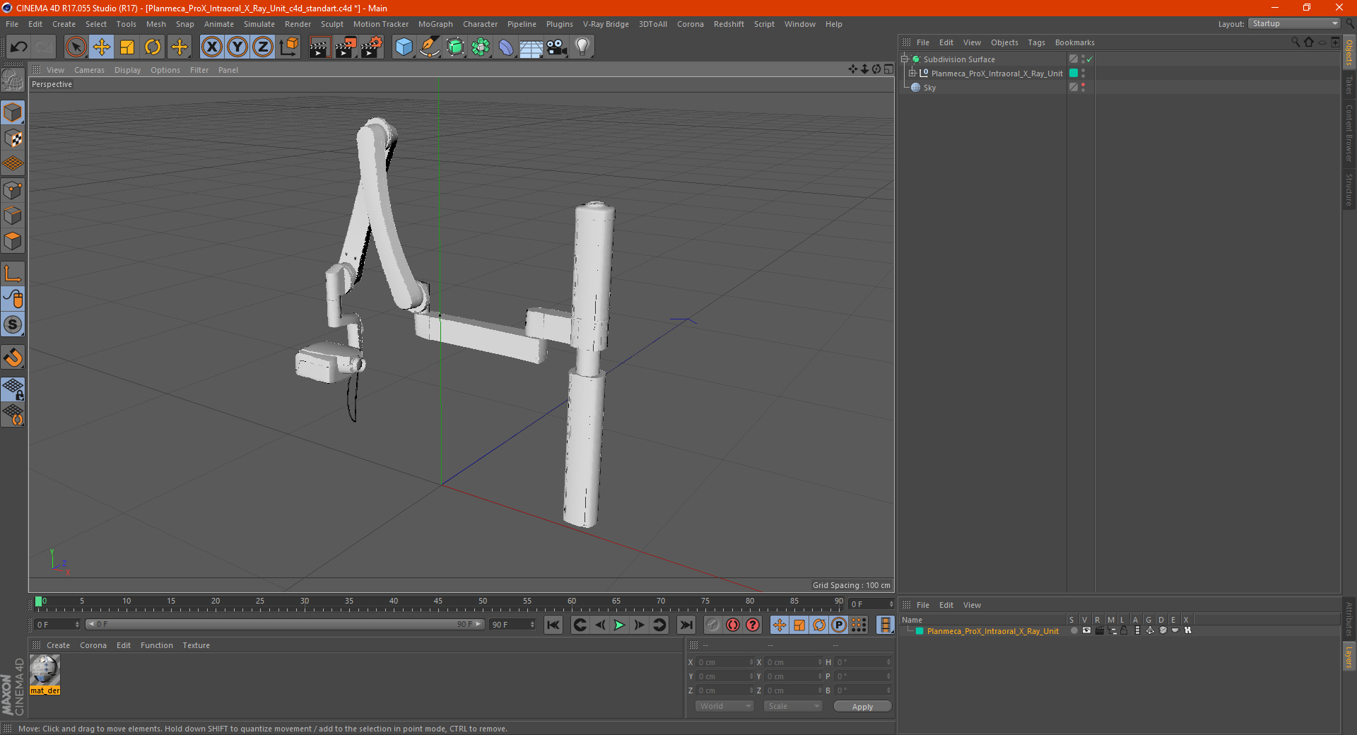 Planmeca ProX Intraoral X Ray Unit 3D model