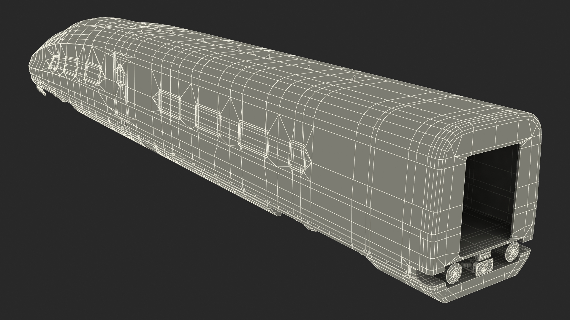 CR400 Fuxing Train Locomotive Tail 3D model