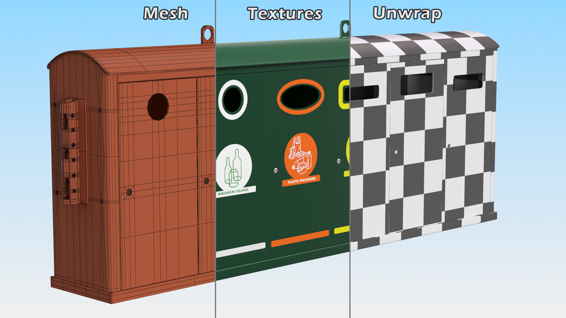 3D model Public Space Recycling Station